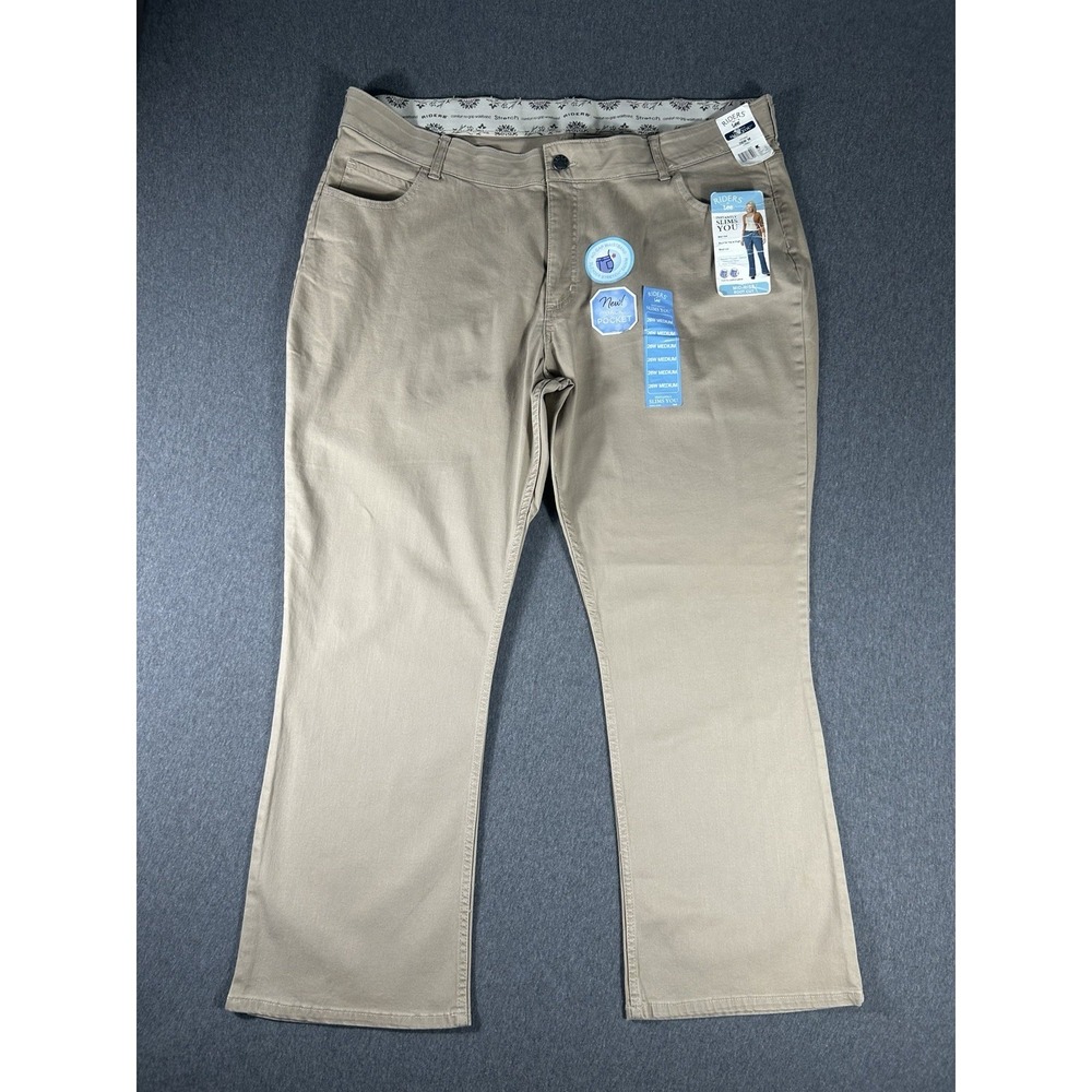 Riders by Lee Instantly Slims You Mid-Rise Bootcut Pants 26W M Camel